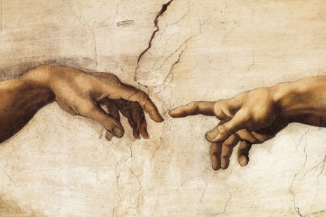 Michelangelo - Creation of Adam (simboličan spoj (božanskog) uma ko arhea i ljudskog uma kroz Mikelanđelovu sliku stvaranje Adama, tj. drugi je spoznao prvi kroz prirodu i zakone prirode)