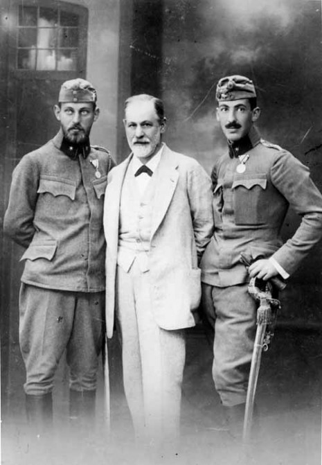 Freud with sons Ernst (left) and Martin. Salzburg, August 1916