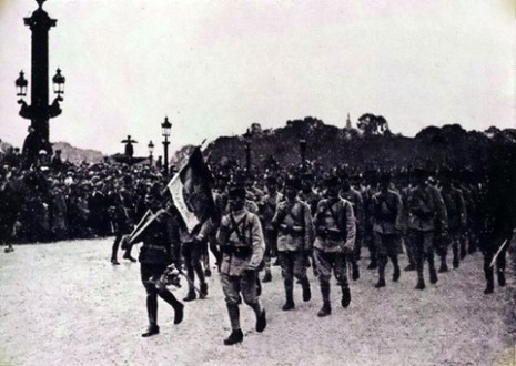 Парада српске војске кроз Париз, 14.07.1918.