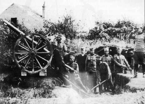 Против-авионски топ Снајдер 907.75мм, близу Београда, 21.07.1915.