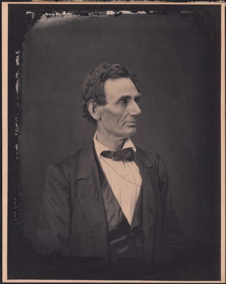 braham Lincoln by Alexander Hesler (1823-July 4th, 1895):taken in Springfield, Illinois on June 3, 1860: vintage platinum print © 1881 by George Bucher Ayres: print from late 1890’s: Meserve #26|Ostendorf #26" One of the most famous Walt Whitman poems, "O Captain! My Captain!", eulogizing the death of this American president, was written by Whitman in 1865: from: PhotoSeed Archive