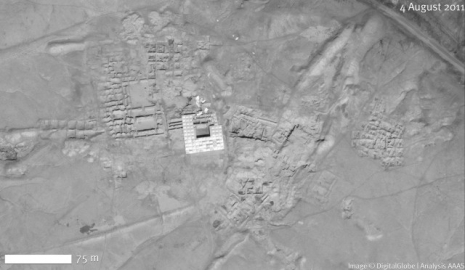 Arheološki lokalitet Mari (satelitski snimak iz 2011. godine). IZVOR: http://www.aaas.org
